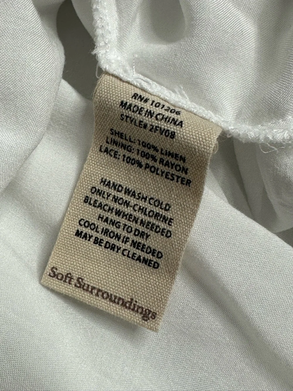 SOFT SURROUNDINGS Araminta White Linen Lace Boho Maxi Dress 10 cottagecore - Picture 14 of 14